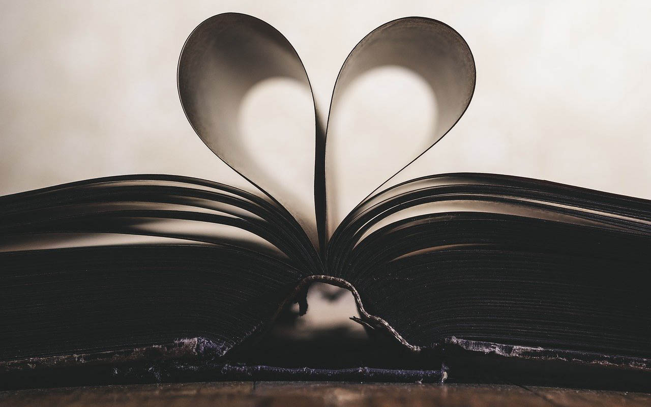 Books - Pages with heart shape